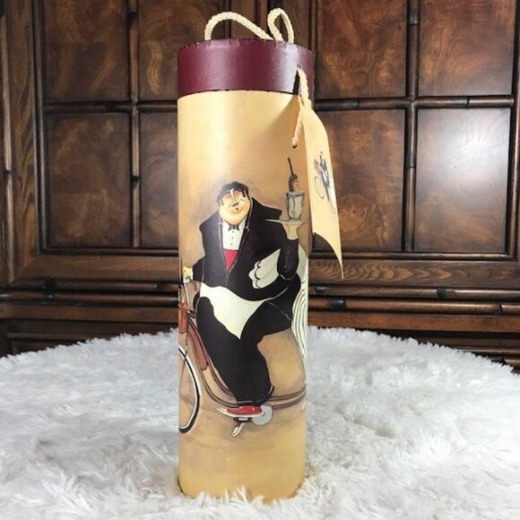Tri-coastal Design Vintage Wine & Wine Labels Wine Tube w/ Lid & Gift Tag - Picture 16 of 16